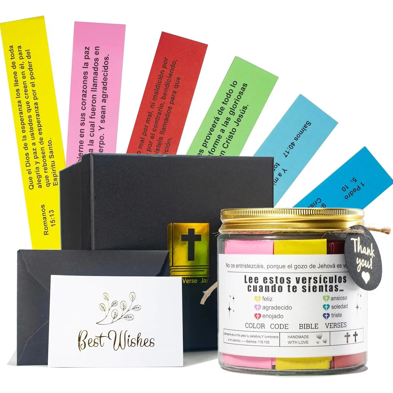 Large Size Spanish  Verse Jar en espanol,120pcs,Easter ,Christian Gifts For Women Men, Verses Flask in Spanish,Biblical Religious Gifts,Regalos Cristianos para Mujer