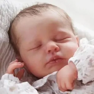 Realistic Full Body Silicone 18" Reborn Doll with Birth Certificate, Baby Bottle, Clothing, and Diaper