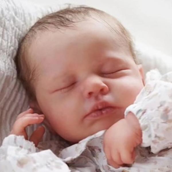 Realistic Full Body Silicone 18" Reborn Doll with Birth Certificate, Baby Bottle, Clothing, and Diaper