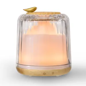 230ml glass essential oil diffuser, ultrasonic silent adjustable aromatherapy machine, automatic closing humidifier, suitable for bedrooms, living rooms, offices