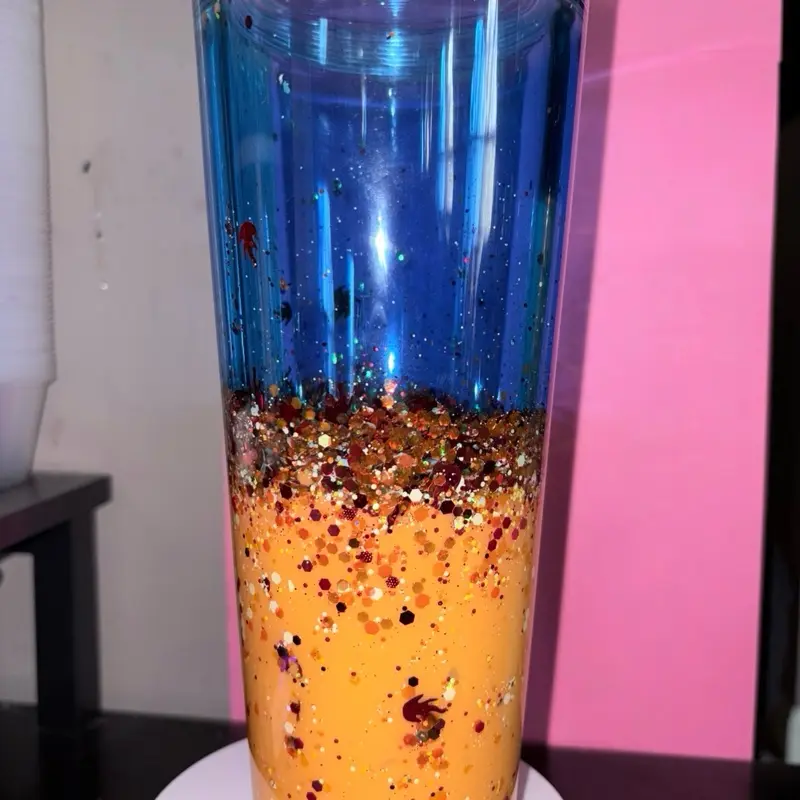 24 oz blue/orange dual lava