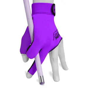 Predator Billiard Glove for Left Hand Purple w/Black Logo XXL