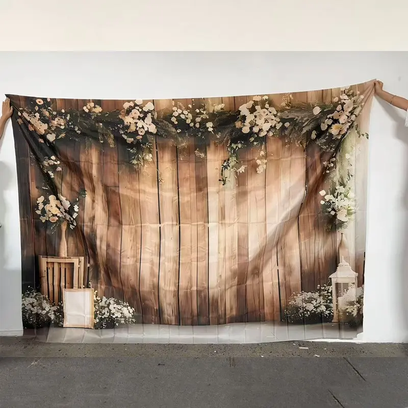 Wooden Flower Pattern Wedding Banner, 1 Count Wedding Party Decoration, Decor For Weddings, Party Decorations Banners, Photo Backdrops, Anniversary, Home Decoration, Wall Decoration, Ornaments, Wedding Arched Backdrop