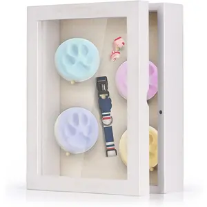 Shadow Box Frame 8x10 Shadow Box Display Case with Linen  Memorabilia Awards Medals Photos Memory Box  Rustic White