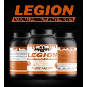 LEGION All Natural Whey Protein, Free of artificial sweetener, GMO, and Fillers  (SALTED CARAMEL)