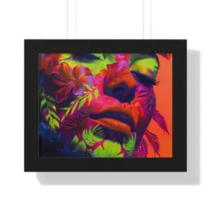 Colorful Face CanvasCrafts: Elevate Your Walls with Canva-Framed Artistry and Decor Elegance
