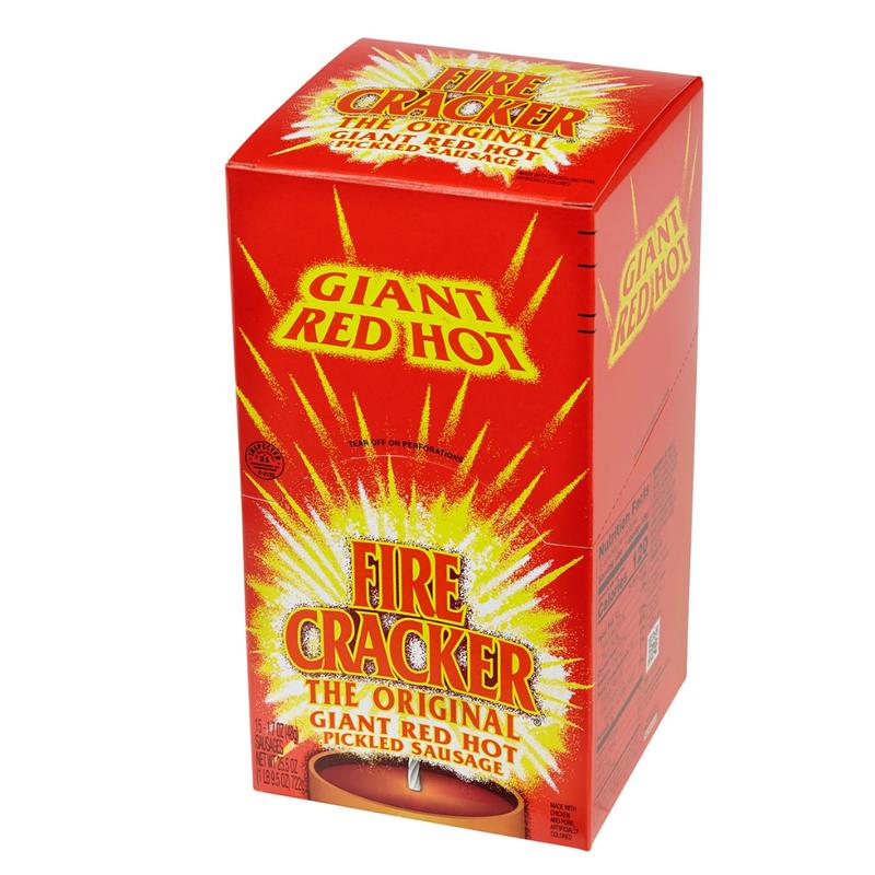 Fire Cracker Giant Red Hot Pickled Sausage – 15 Ct Box