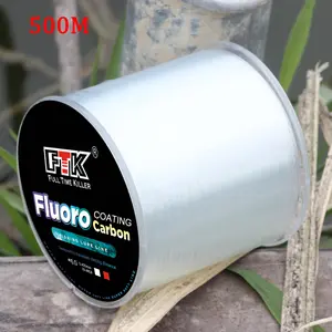 FTK 500m White Nylon Fishing Line with Carbon Fiber Coating for Fly and Carp Fishing