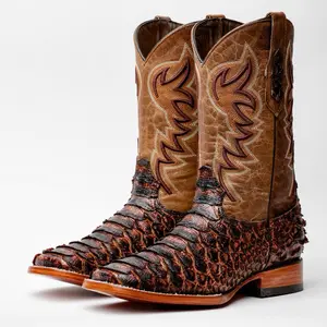 Cognac Jumbo Boot- Square Toe