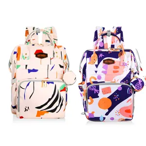 2PCS Bag Backpack Composite Printing Waterproof Fabric Travel Bag, 22.86 L 15.6 Inch diaper backpack jansport  bow