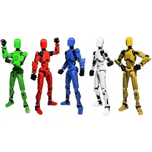 5PCS Assembly Completed 13 Action Figure 3D Printed Multi-Jointed Movable,Lucky 13 Action Figures,Multi-Articular Dummy 13 Action Figures,Desktop Decorations,Creative Gifts (5 Colors)