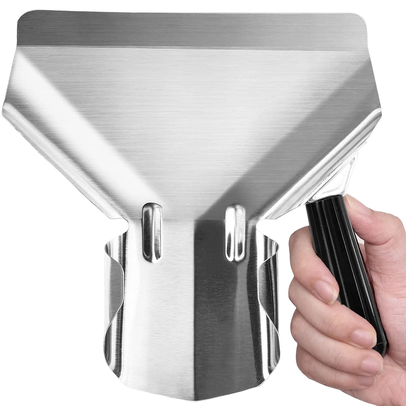 Stainless Steel Fry Popcorn Scoop  Quick Fill Tool For Food Bags & Boxes Multipurpose Utility Scooper Bagger Fries Snacks Desserts Ice Dry Goods