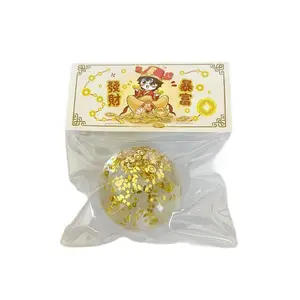 Handmade Ball Squishy Stress Relief Toy, Maltose Slow Rebound, Gold Brick & Gold Coin Squishy Fidget Toy