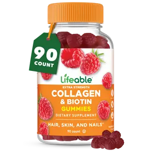 Lifeable Adults Collagen Peptides with Biotin Gummies,  90 count