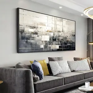 Sxurmtiie Solid wood frame abstract Wall Art Black and white abstract Framed Ready to Hang Wall Art Modern artwork Fantasy Paintings Wall Art Prints Canvas Painting Large Size for Living Room Bedroom Office Decoration