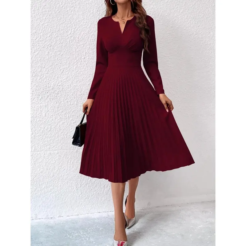 Burgundy sweater dresses for women - TikTok Shop