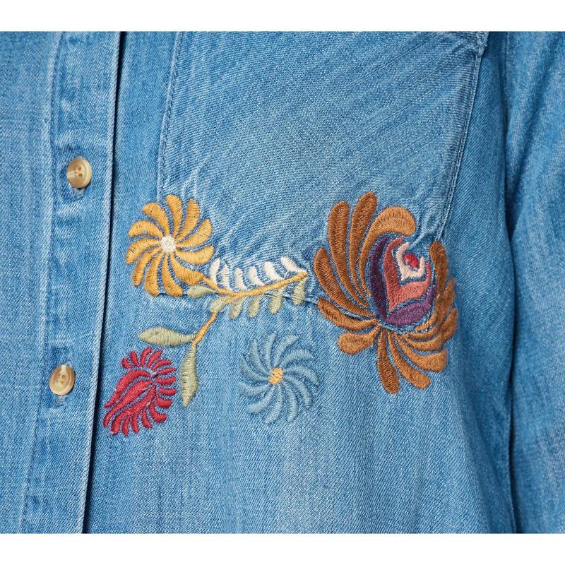 Driftwood Jeans Scottie Long-Sleeve Lyocell Dress - Butterfly