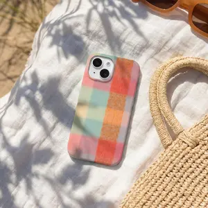 Colorful Plaid iPhone Case  Phone Case IP 17 16 15 14 13 12 Pro Max X