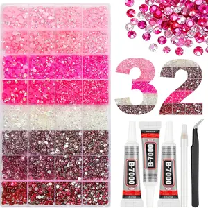 1 Box of 3mm Pink Series Semi-circle Nail Rhinestones Gradient Shinny Resin Flatback Rhinestones Charms Bedazzling Kit for DIY Shoe Book Nail Crafting Glitter Decorative Nails