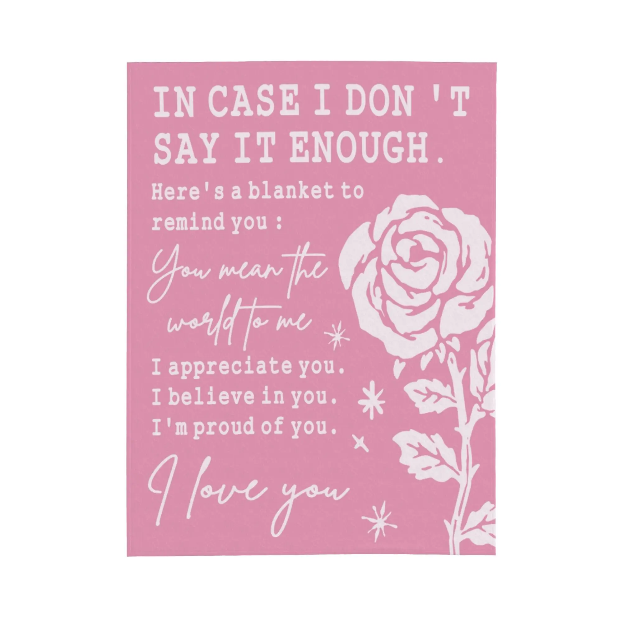 [SummerVibes] Valentines Day Gifts for Her, Romantic I Love You Blanket, Anniversary, Birthday Gifts for Girlfriend, Wife, Women, I Love You Gifts for Her, Throw Blanket with Rose Print