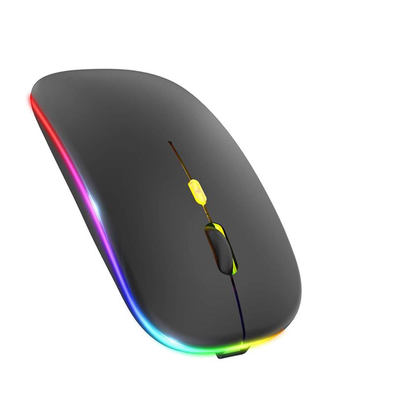 Bluetooth Mouse 2.4Ghz Wireless Mouse Mice Rechargeable Mouse Silent Mouse LED Backlit USB Gaming Mouse 1600DPI for PC Laptop