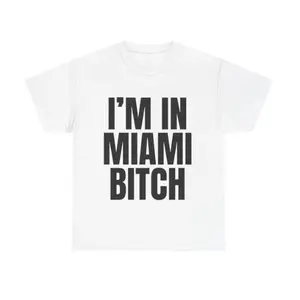 Y2k 2000s Vintage Funny Miami Tee, Trendy Top, Cute T-Shirt