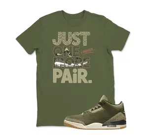 AJ3 Olive Match T Shirt, Just One More Paid Graphic Tee, 90s Hip Hop Tee, Gift For Women and Man Unisex T-Shirt, Cozy Gift