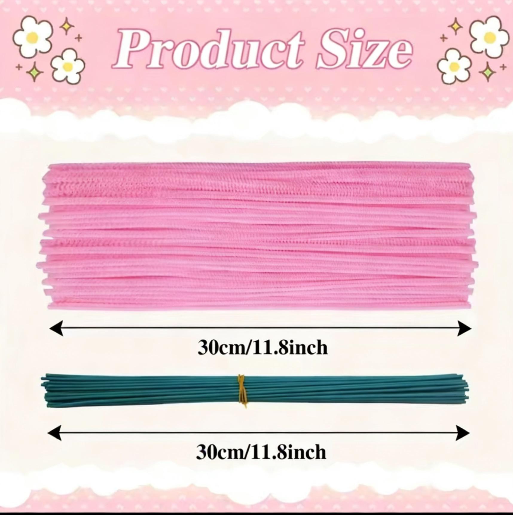 613 Pcs Pipe Cleaner Flower， Pipe Cleaners Craft, Chenille Stems Flowers Craft kit with Flower Stems, Floral Tape, Stamen, Rubber strip tiktokshopspringglowup