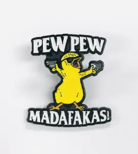 PEW PEW MADAFALAS Lapel pin, Funny Enamel Pin