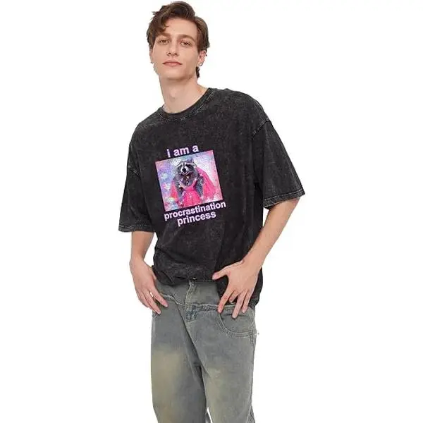 Procrastination Princess Y2K Washed Tee Cherrykitten