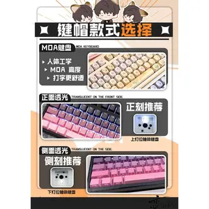 122 Keys Love and Deepspace Caleb Suitable Various Computer Keycap Gaming Keyboard Keycaps Game Mechanical Keyboard Dress Up
