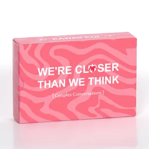 Couples Conversation Cards - Couple Card Game for Date Nights & Travel Adventures with 108 Prompts for Deeper Connection & Relationship, Great Gift for Couples, Anniversary & Valentines - WE'RE CLOSER THAN WE THINK By KAWAII KOI
