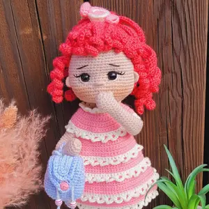 Pink Crochet Doll