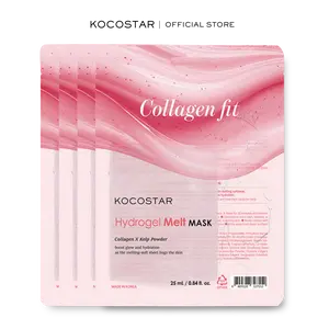 [Kocostar] Collagen Fit Hydrogel Melt Mask | Patented Eucalyptus Lyocell Mask | Formulated with Plant Collagen and Kelp | Evens Skin Tone and Elasticity (4 pack)