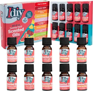 Yummy Dessert Scented Oils (10 Pack) - X Large 10ml (.34 oz) Bottles - Includes Natural Food Fragrance Scent for Diffusers, Aromatherapy, Essential Oil, Candles, Crafts or Slime, Fun Birthday Gifts