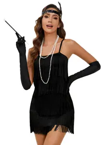 1920s Flapper Dress Costume Set | Complete Gatsby Outfit with Accessories, 100% Polyester