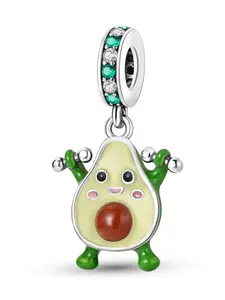 Cute Avocado Design Pendant, Fashionable Jewelry for Women & Girls, Stylish Playful Charm, Trendy All-match & Exquisite Jewelry for Birthday Gift, Fashionable Charms