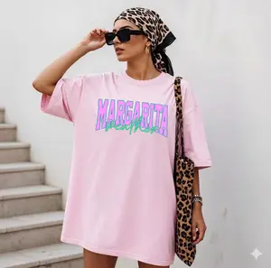 "Margarita Weather" Graphic Tee | Pink & Neon Green Aesthetic T-Shirt | Trendy Preppy Summer Top | Cute Cocktail Lover Gift | Oversized Coastal Girl Streetwear | Beach Party Vacation Shirt