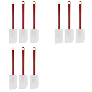 9Pack Spatulas Silicone Heat Resistant, Spatula Silicone , Rubber Scraper Spatula 10 Inches, Kitchen Use A