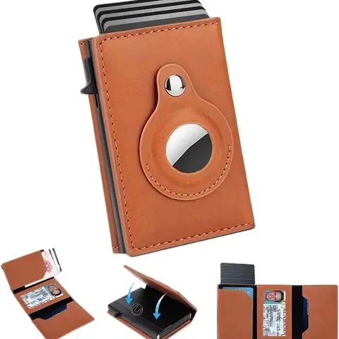 Men's Leather Wallet - Slim Minimalist Compact Card Holder for Leisure Use, 9-14 Card Capacity, ID Window, Cash Slot, Ergonomic Secure Storage, Easy to Carry, Ideal Mens Gifts for Boyfriends (Birthday/Valentine's Day/New Year's Day)