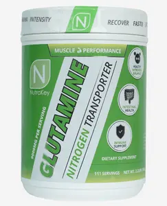 Nutrakey Glutamine 1000g - Glutamine Powder, Essential Amino Acid for Muscle Recovery, Immune & Gut Health, Anti-Catabolic Support, Fast Absorbing