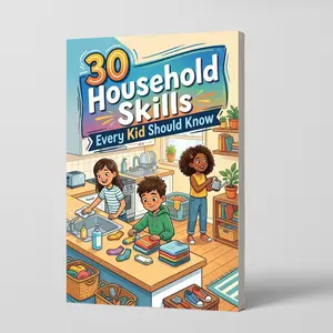 Kids Life Skills Book | 30 Must-Know Household Chores, Cleaning Skills, Daily Routines, and Responsibility for Children