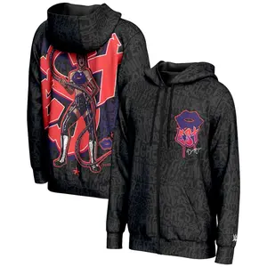 Bianca Belair EST Black Zip Hoodie, Braid KOD Graphic Jacket, Bold Champion Streetwear, Greatest Of All Time Women's Wrestling Fan Gift