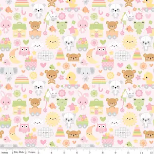 Fabric Riley Blake Pink Main Bundle of Joy by the Quarter Yard C15290-PINK
