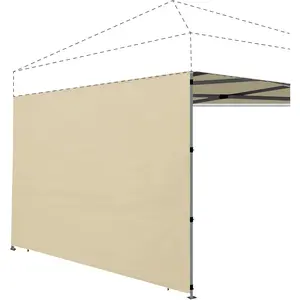 Instant Canopy Sidewall 10x10 for Pop Up Tent,  Sunwall for Straight  Canopy with UV Protection, 1 Pack Side Panels Only(10x10, Beige)