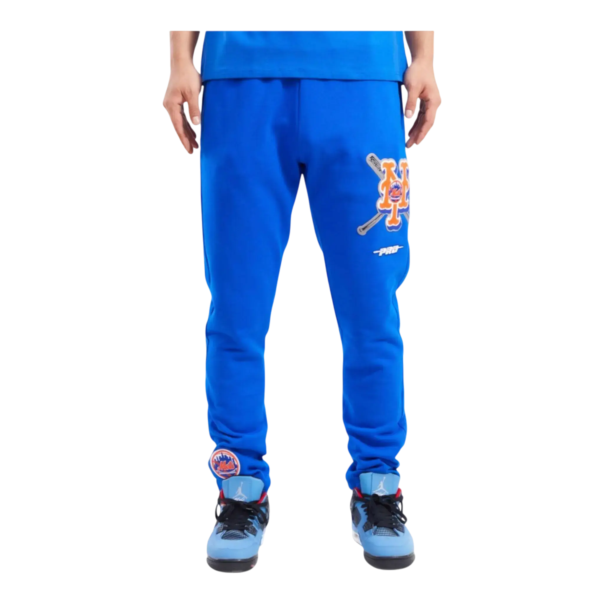 Pro Standard New York Mets Mash Up Logo Sweatpants in Royal Blue | Men's