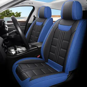 otoez Premium Nappa PU Leather Car Seat Cover Set with Storage Bag 5 Pcs Universal Fit for Cars SUVs Full Protection & Easy Install Full-Cover Waterproo