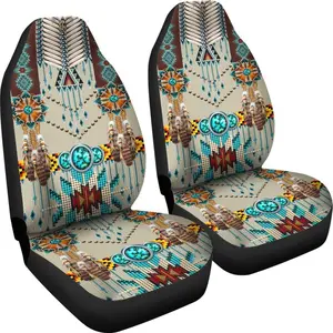 Brocade Turquoise Blue Pattern Car Seat Cover