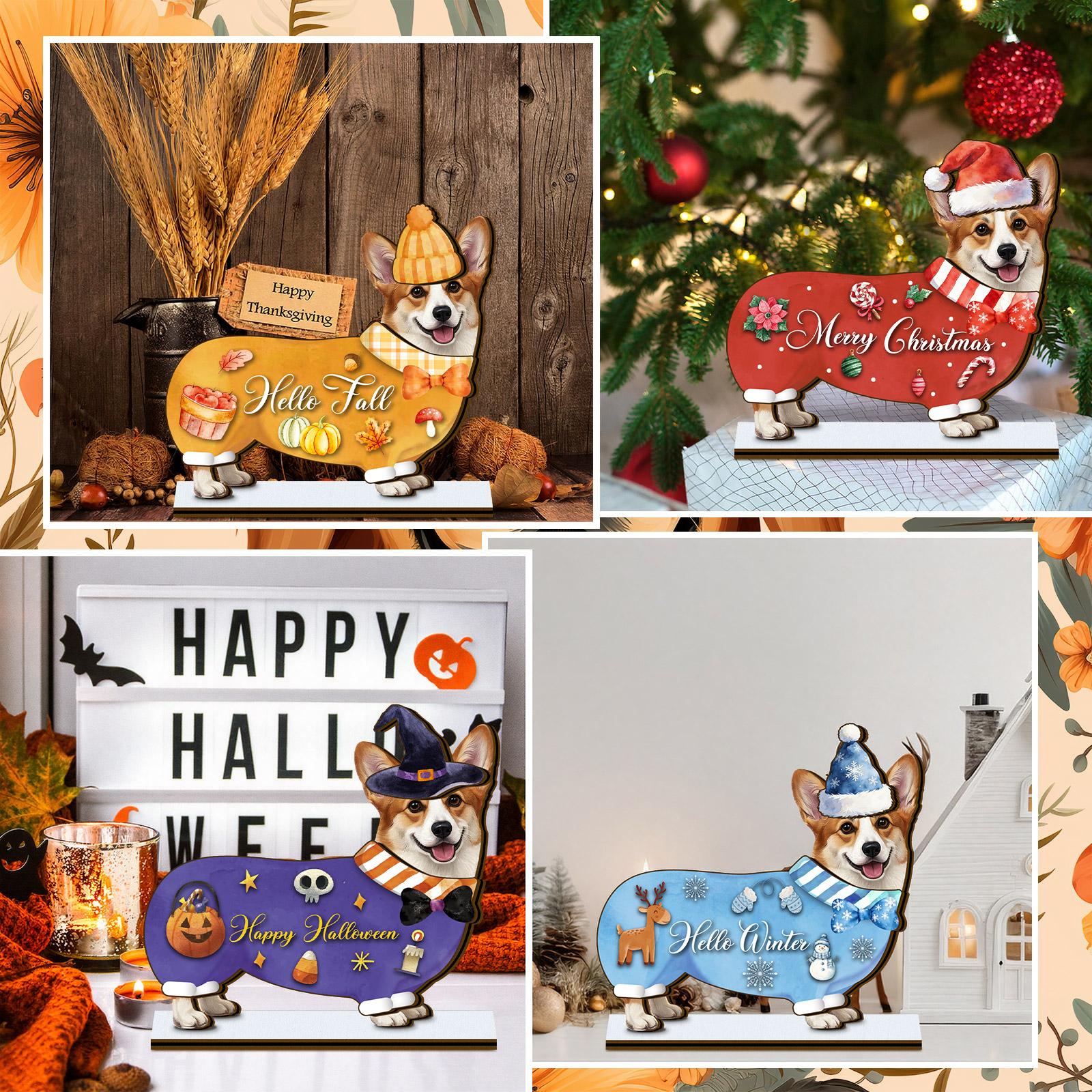 Cute Animals Sign Gift Cat Wooden Sign Desk Decor Golden Retriever Cat Labrador Dachshund Highland Cow Interchangeable Ornaments with Magnet Detachable Hats for Summer Holiday Seasonal Birthday Party, Gift for Pet Owning Families and Animal Lovers Cute Animals Sign Gift Cat Wooden Sign Desk Decor Golden Retriever Cat Labrador Dachshund Highland Cow Interchangeable Ornaments with Magnet Detachable Hats for Summer Holiday Seasonal Birthday Party, Gift for Pet Owning Families and Animal Lovers