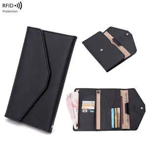 Unisex New Style RFID Blocking Passport Bag Simple Multifunctional Travel Document Ticket Organizer Passport Holder For Travel